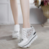 Mùa hè lưới giày thường tăng dày nền tảng sinh viên giày cao giày vải Hàn Quốc phiên bản của triều phụ nữ thở của giày Giày cao gót