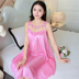 Ladies nightdress mùa hè lụa ngắn sexy hot dành cho người lớn kích thước lớn chất béo MM200 kg băng lụa vui vẻ đồ ngủ váy váy ngủ Đêm đầm