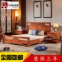 Hedgehog giường gỗ hồng mộc gỗ gụ mới đám mây hiện đại Trung Quốc giường gỗ hồng mộc hôn nhân giường 1.8 miễn phí vận chuyển thường giường gỗ rắn - Giường giường ngủ hiện đại