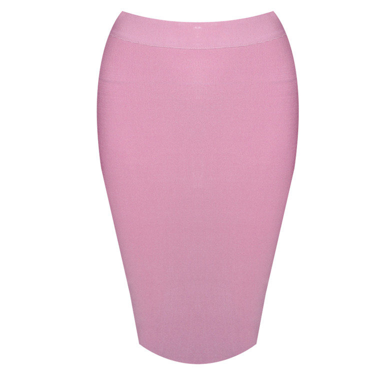 Pinkkleezy spring new pattern fashion Self cultivation Show thin High waist Tight fitting Buttocks knee length bandage skirt Medium length Half skirt