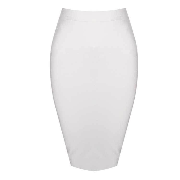 whitekleezy spring new pattern fashion Self cultivation Show thin High waist Tight fitting Buttocks knee length bandage skirt Medium length Half skirt