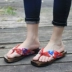 Mùa hè thủy triều nữ kiểu hibiscus coaplay bằng gỗ Nhật Bản bằng xương cá dẹt với đôi dép đi biển đế dày dép givenchy Dép