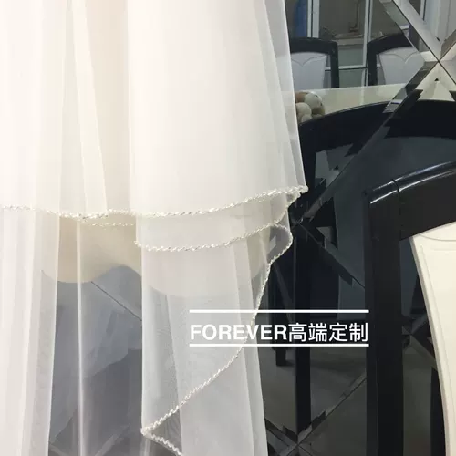 Варли Новая корейская тяжелая рука -изготовленная бисером длинно легкие роскошные роскошные маленькие малые трейлер хвост вуаль невест свадебный стиль съемки