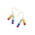 Fairy Rainbow Candy & Vòng đeo tay Chalcedony đầy màu sắc Toàn thân 925 Sterling Bạc Vòng chân trắng tự nhiên Pha lê nhỏ Bông tai tươi mùa hè - Vòng chân