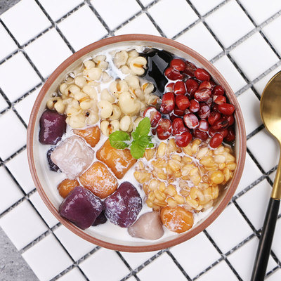 芋圆公主 手工彩色芋圆组合奶茶甜品原料 香芋紫薯四种口味1000g_米折