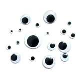 Детские творческие аксессуары ручной работы черный бусин глаз 6-14 мм с задней клейкой черно-белые глаза движущиеся глазные бусины