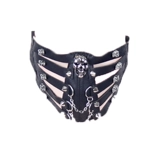 Хэллоуин готический панк -панк рок -рок -рок -череп заклепки танцевальная маска для стимпанк кожаная маска