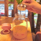 Стеклянное вместительное и большое звездное небо со стаканом, портативная трубочка для школьников, Южная Корея, градиент