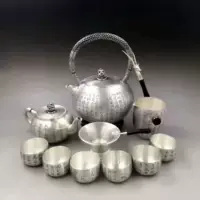 Заварочный чайник из провинции Юньнань ручной работы, чашка, комплект, чай, украшение, серебро 990 пробы