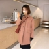 Đầu xuân 2018 phiên bản Hàn Quốc mới của phần dài của một chiếc áo khoác len nhỏ hình chiếc áo khoác nữ loại rộng quần áo nữ - Áo khoác dài Áo khoác dài