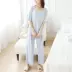 Áo lót nữ Đồ ngủ nữ áo đơn nữ Áo phông ngắn tay mỏng phần dịch vụ tại nhà cotton bên ngoài mặc dưới sợi đàn hồi