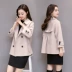 Nhỏ áo len nữ đoạn ngắn 2018 mùa thu và mùa đông mới của Hàn Quốc phiên bản của chiếc áo choàng chín điểm tay áo hương thơm nhỏ gió áo len Áo khoác ngắn