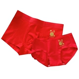 Красные милые трусы для влюбленных, праздничнный оберег на день рождения, комплект