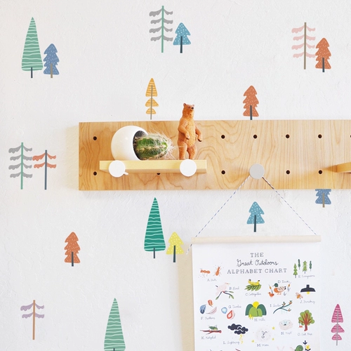 Скандинавская мультяшная радужная наклейка на стену для детской комнаты для раннего возраста, самоклеющееся украшение, наклейки, скандинавский стиль