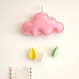 Трехмерное креативное украшение на стену, ткань ручной работы, художественное оформление для детской комнаты, палатка, облако