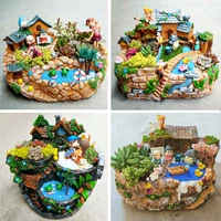 Цветочный горшок, креативный домик, микро пейзаж