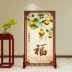 Phong cách Trung Quốc mới phân vùng màn hình phòng khách chặn hiện đại vải đơn giản phòng ngủ sàn gỗ cứng tùy chỉnh màn hình chỗ ngồi vách văn phòng 