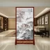 vách ngăn phòng ngủ bằng nhựa Màn hình nhập phong cách Trung Quốc mới vách ngăn lối vào phòng khách vải đơn giản hiện đại văn phòng màn hình ghế gỗ nguyên khối hai mặt đơn giản vách ngăn tivi vách ngăn cầu thang tam cấp 
