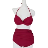 Сексуальный купальник, комплект, поддерживающий бюстгальтер пуш-ап, высокая талия, 3 предмета