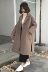 Mùa thu và mùa đông phiên bản Hàn Quốc của áo khoác lông cừu hai mặt retro sang trọng trong phần dài áo khoác len Hepburn gió nữ Áo len lót đôi