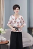 Áo phông nữ mùa hè tay ngắn in hoa top 2019 mới mỏng phần 40-50 tuổi mẹ tải áo nhỏ mùa hè - Quần áo của mẹ