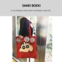 Nhật Bản hoang dã chính hãng Trợ giúp mới Anime ngoại vi chính hãng Crayon Shinchan Túi đeo vai Túi vải đỏ Túi mua sắm - Carton / Hoạt hình liên quan hình dán sticker dễ thương