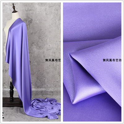 taobao agent Violet imported glossy acetate satin fabric silk smooth dressee dress dresses suspended skirt fabric