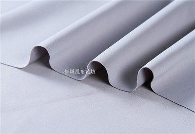 taobao agent Light gray silver -gray thin air -level air -level material knitted elastic South Korean silk double -sided clothing fabric 1mm thick