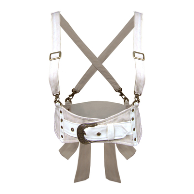 taobao agent Mr. Yi's steam mainland retro punk white leather butterfly waist belt waist seal and stack the strap