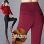 Quần legging nhung nữ mặc quần nhung ấm eo cao siêu dày chân quần ống quần mùa đông quần mẹ dày do lot nu