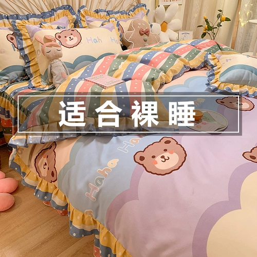 Летний хлопковый комплект, простыня, брендовый пододеяльник, покрывало, 4 предмета, 3 предмета