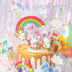 Trang trí bánh nướng Rainbow Unicorn Trojan Bộ sưu tập đồ gốm mềm Bộ sưu tập trang trí tiệc sinh nhật - Trang trí nội thất tự trang trí phòng ngủ handmade Trang trí nội thất