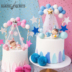 Trang trí bánh nướng Thiên thần ngủ Unicorn Unicorn Màu tóc bóng lều Trang trí màu hồng Blue Balloon Arch Chèn - Trang trí nội thất decor phòng ngủ Trang trí nội thất