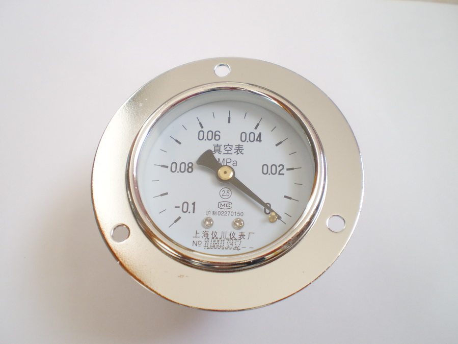 (上海仪川仪表厂)轴向带边真空表 负压表y-60zt -0.1∽0mpa
