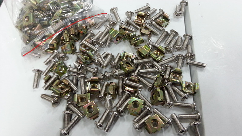 网络服务器机柜螺丝(螺丝 螺帽成套)机柜专用配套螺丝100个