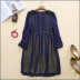 Đầm xòe nữ tính 2019 phiên bản Hàn Quốc của đầm voan tay dài thon dài 330105 màu xanh váy đầm