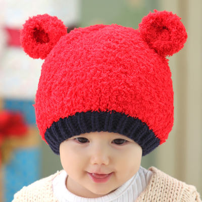 Korea new winter baby hat 0-1-3 year old baby boys and girls children's winter hat child princess hat