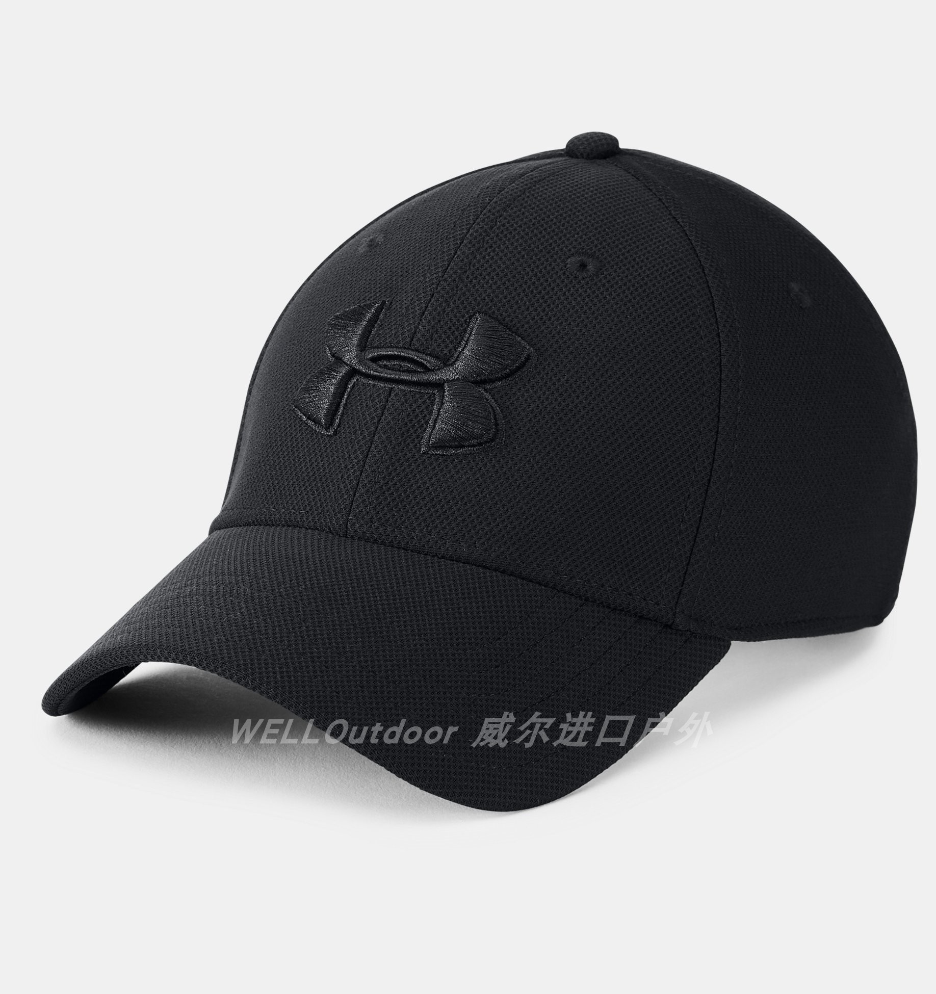 Pure BlackUA Andama Hat men and women lovers peaked cap Hip hop motion outdoors Embroidery Side marker Curved eaves Baseball cap tide