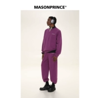 MasonPrince осень много -слойный нечеткий логотип Контрастные цветовые слой любовь пара свитер.