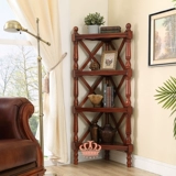 Белая угловая рама, экологичная книжная полка из натурального дерева