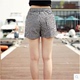 2017 mới mùa hè ladies bông quần short giản dị nghệ thuật nhà đàn hồi eo linen lỏng chất béo mm kẻ sọc hot quần thời trang nữ cao cấp Quần short