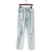 Spike W Series Spring и Summer Counter Saillail Cabinet Мужские светло -голубые разорванные брюки модные джинсы 57898