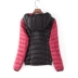 Jian series quần áo mùa đông đích thực phụ nữ màu đỏ đậm thời trang tương phản màu đơn giản xuống áo khoác 39732