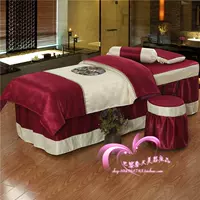 Cao cấp vẻ đẹp giường bao gồm bốn bộ thẩm mỹ viện đặc biệt massage trị liệu massage giường thiết lập với lỗ đặc biệt cung cấp khăn trải giường spa