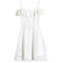 Mùa hè 2019 váy mới Thời trang Hàn Quốc Phụ nữ từ cổ áo bay tay áo Một chiếc váy trắng váy nữ mùa hè - A-Line Váy A-Line Váy