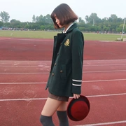 Hagen sinh viên Nhật Bản cao đẳng gió len áo đôi ngực ve áo trong phần dài của áo len mùa thu và mùa đông dày