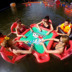 Nước inflatable Mahjong bảng xách tay gấp người lớn nam giới và phụ nữ hồ bơi đồ chơi nước sáng tạo giường nổi ngồi có thể ngả hồ bơi phao Bể bơi / trò chơi Paddle