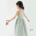 SASAKIDS váy mùa hè cho bé gái váy công chúa Hàn Quốc áo cotton lỏng kẻ sọc dây đeo váy cotton - Váy Váy