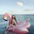 Người lớn ban đầu vòng bơi lớn rose gold flamingo nước inflatable núi unicorn nổi giường wings nổi hàng