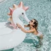Người lớn ban đầu vòng bơi lớn rose gold flamingo nước inflatable núi unicorn nổi giường wings nổi hàng